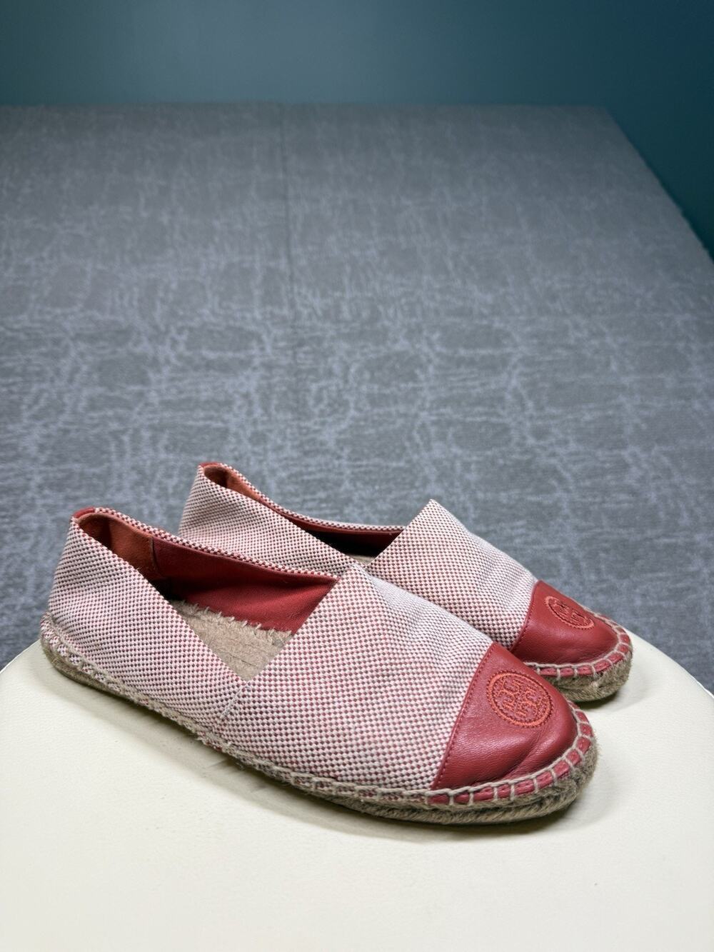 Tory Burch Colorblock Espadrille Flat Size 8